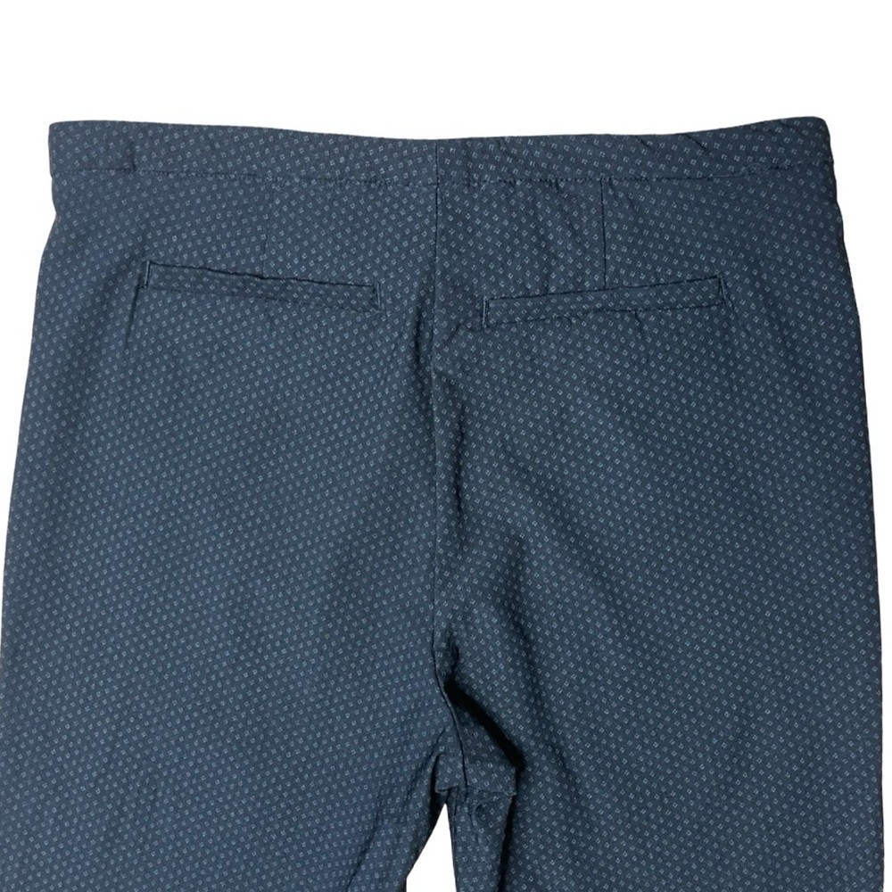 Crosby Navy Stretch Pants Geometric Dot Pattern Workwear Chic Smart Casual - 6 - Picture 3 of 11